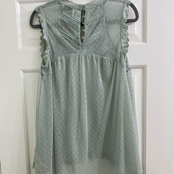 Free People New Romantics lace/mesh top. - Picture 3 of 5